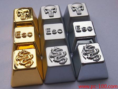 Custom letters or symbols on key caps for mechanical gaming keyboard
