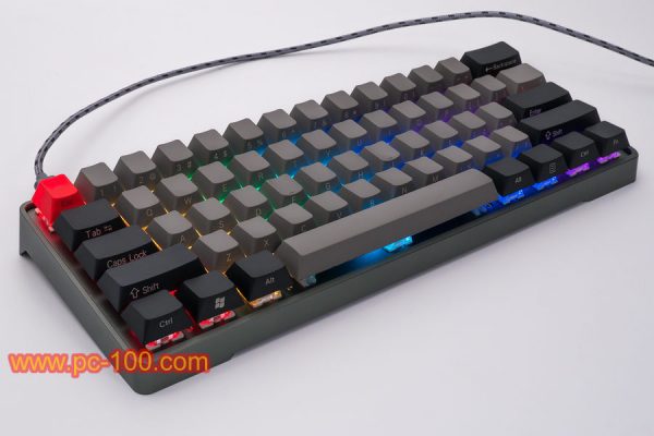 Efectos de retroiluminación RGB para teclado mecánico programable personalizada GH60