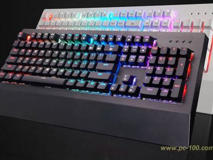 Mechanical gaming keyboard with RGB backlit, blue switch, macro (sc-mk-20)