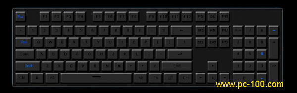 تأثير الخلفية RGB "التداخل بشكل حيوي" على لوحة مفاتيح الألعاب الميكانيكية