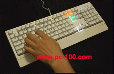 Onda estilo retroiluminación de teclado mecánico 