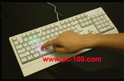 Solo efecto de luz estrella en teclado mecánico