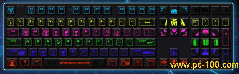 Mechanical keyboard RGB backlit colorful blinking