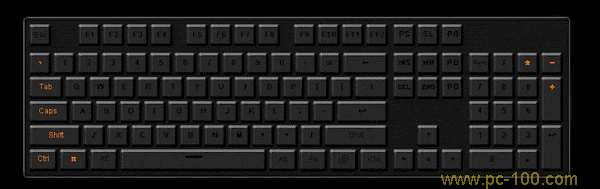 Mekanisk tastatur tilbage lyseffekt: Impact.Originate fra diagonal hjørne og indvirkning på den midterste position, ligesom spindrift