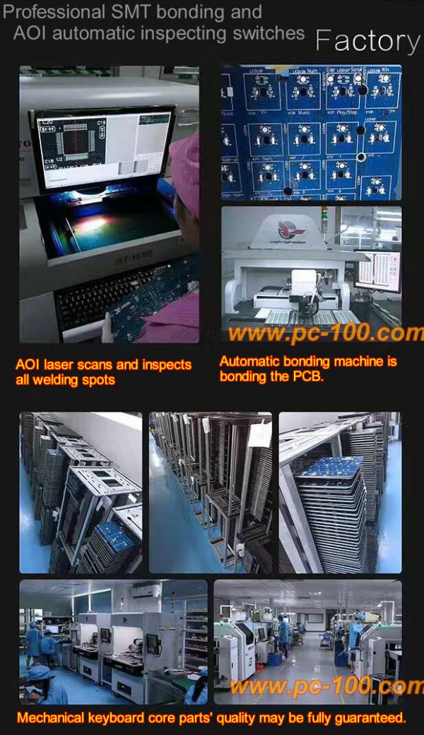 Our factory and equipments for manufacturing mechanical keyboards
