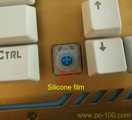  película de silicona cubierta del interruptor del teclado gaming mecánico