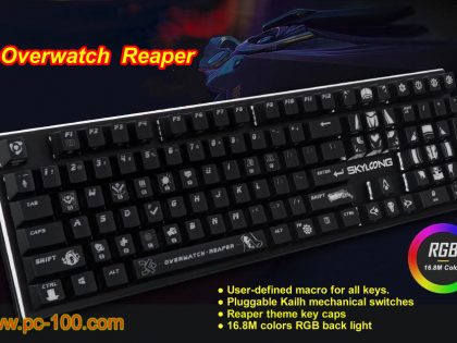 Overwatch Reaper game themed mechanical gaming keyboard (programmable macro and RGB backlit)